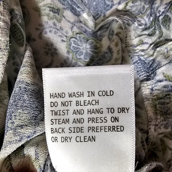 Cynthia Rowley Women's Blue & White Floral Print Blouse Size IX - Picture 6 of 9